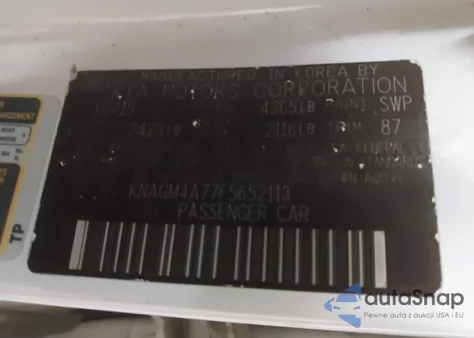 2015 Kia Optima Lx z USA, uszkodzony, nr VIN KNAGM4A77F5652113